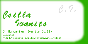 csilla ivanits business card